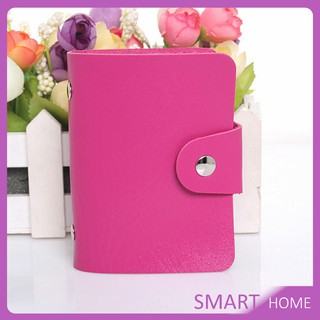 ใส่จัดเก็บบัตร 24 ใบ คละสี พร้อมส่ง กระเป๋าใส่บัตร กระเป๋าหนัง PU กระเป๋า Ladies card holder