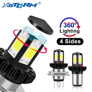 หลอดไฟหน้ารถจักรยานยนต์ H6 BA20D H4 LED Hi Lo beam Moto LED 1200LM 6000K