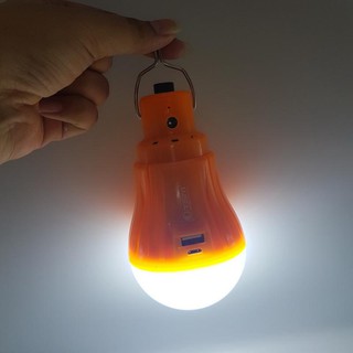 TSM-1601 LED BULB หลอดไฟ LED E27 16 LED กันน้ำแสงขาวแบบชาร์จไฟได้พกา พร้อมขาแขวน แบต1500mAh เป็นPowerBank ชาร์จมือถือได้