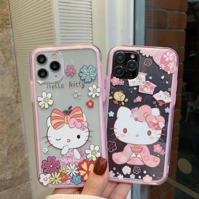 เคส2in1 คิตตี้ใสขอบชมพู