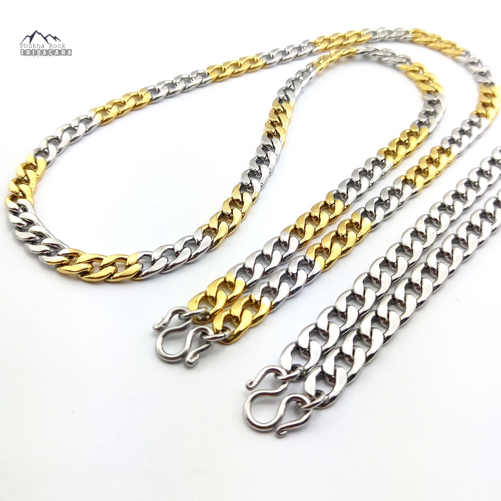 F03 โซ่ Hip hop ขนาด 7มม. ยาว 26นิ้ว สร้อยคอ ห้อยพระ สร้อยสแตนเลสแท้ สร้อยพระ stainless necklace