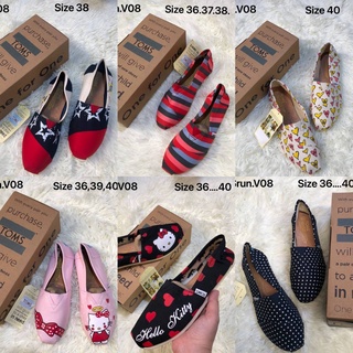 🔺มาใหม่- รองเท้าผ้าใบสลิปออนทรง toms  รองเท้า style ทอม