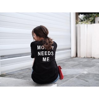 HAY_OFFICIAL - เสื้อยืดสกรีนหลัง MONEY NEEDS ME