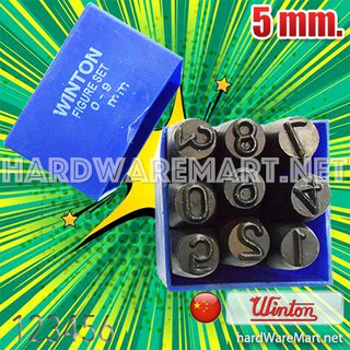 เหล็กตอกตัวเลข 0-9 5mm. WINTON metal stamping numbers ตอกหนัง ตอกโลหะ ตอกสร้อย