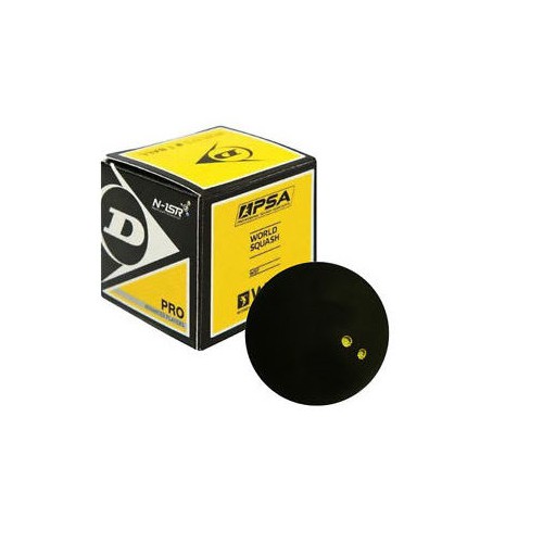 ลูกสควอช Dunlop Pro (จุดสีเหลืองคู่) [1 ชิ้น]