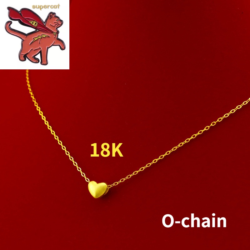 Pure 18K Saudi Gold Pawnable Gintong Kuwintas Para Pawnable สร้อยคอ O Word Chain