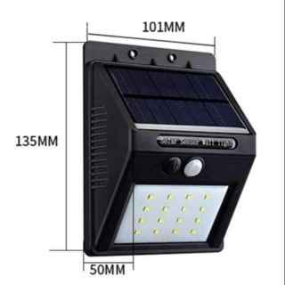 solar powerred cob wall light SH-1605 BLACK