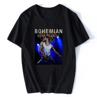 [S-5XL]เสื้อยืดแขนสั้น ผ้าฝ้าย 100% พิมพ์ลาย Bohemian Rapsody Freddie Mercury สไตล์วินเทจ สําหรับผู้ชาย