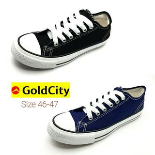 Bigsize ผ้าใบ Goldcity 1207 สีดำ กรม ไซส์ 46-47