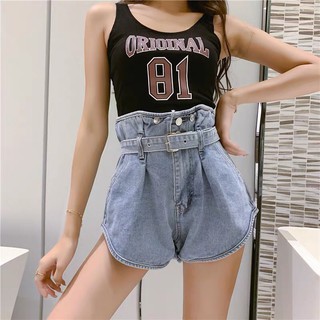 ETichic 361# กางเกงยีนส์ขาสั้น ขาสั้นผู้หญิง Danim jeans short pants เอวสูง