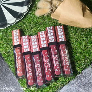 LIP GLOSS โรแมนติก บิวตี้  ลิปเซต 6 แท่ง ลิปจิ้มจุ่มแบบแมต