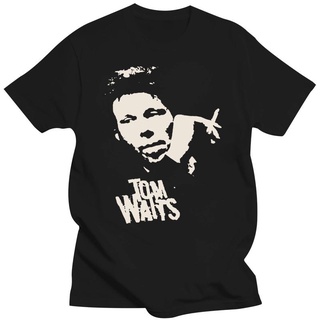 Qwe122ev เสื้อยืดผ้าฝ้าย พิมพ์ลายโปสเตอร์ TOM WAITS BLACK PORTRAIT สําหรับผู้ชาย AF123SD42963สามารถปรับแต่งได้