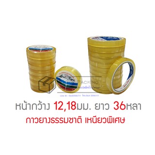 เทปใสหลุยส์ 12,18มม. 1นิ้ว ยาว 36หลา แพ็ค 6-12ม้วน