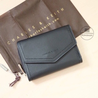 Charles &amp; Keith Envelope Wallet (outlet) สีดำ