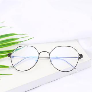 Ladies Fashion Oval Eyeglasses Men Women Metal Trend Wild Glasses Frame Clear Lens Metal Unisex Eyewear