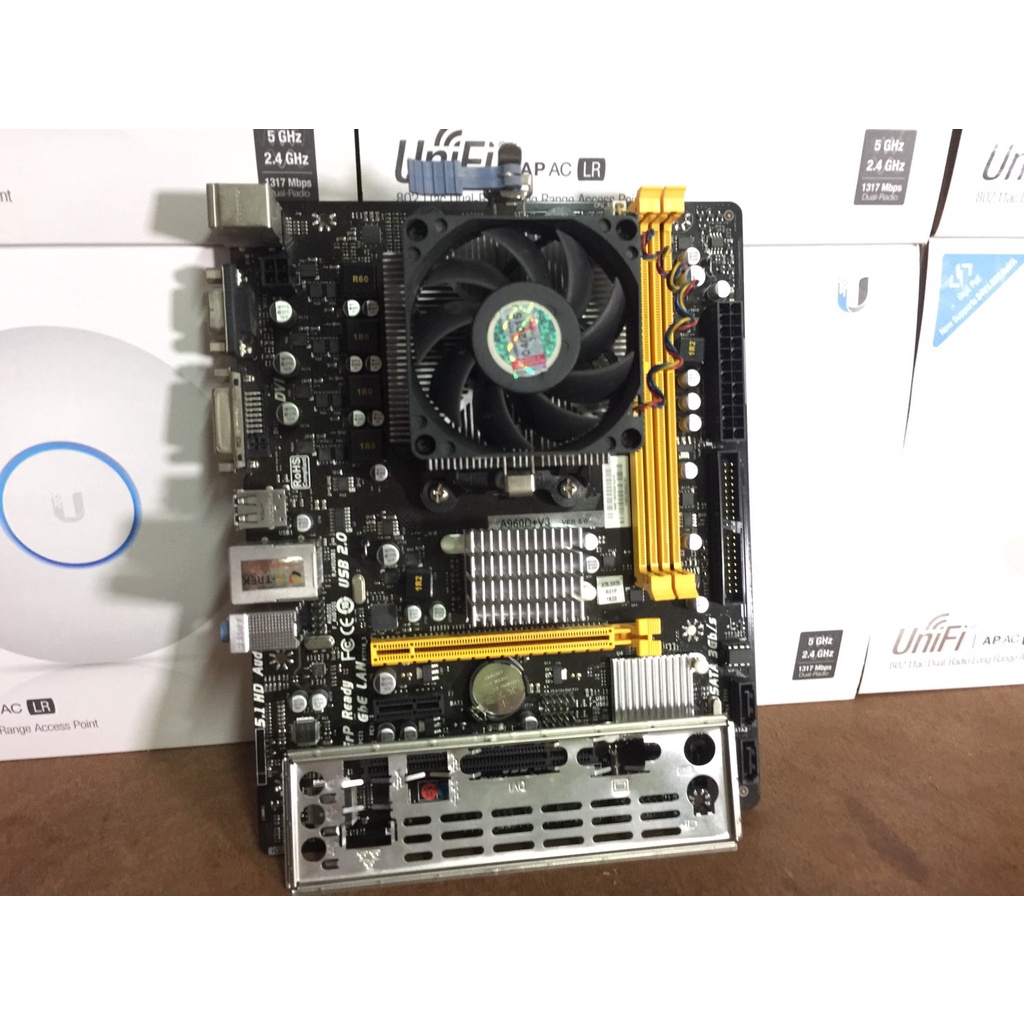 เมนบอร์ด Biostar A960D+V3 ver:6.0 พร้อมฝาหลังตรงรุ่นของแท้ มาพร้อม CPU FX4100 3.6GHz 4คอ 4เทรด Socke