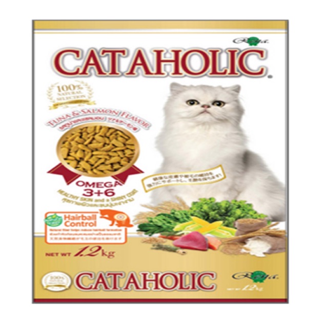 Cataholic รสทูน่าแซลม่อนถุงบริษัทขนาด 1.2 กิโลกรัม จำนวน 1 ถุง สินค้าใหม่หมดอายุ 2027😻
