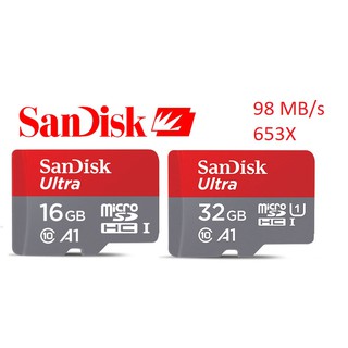 SanDisk class 10 16GB 32GB memory card SD CARD ultra A1 U1 98 MB/s 653x เมมโมรี่ ประกัน10ปี​