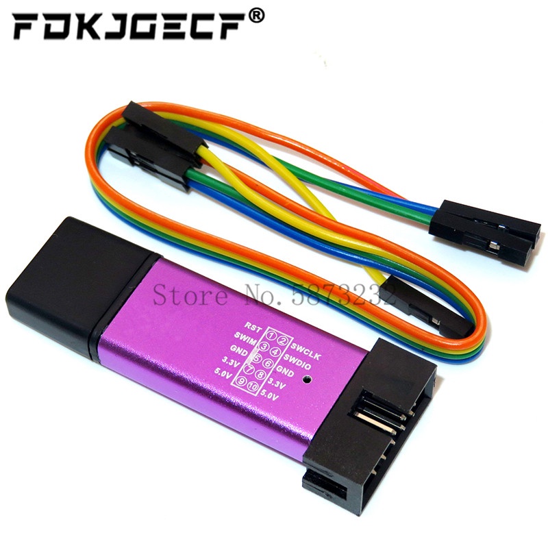 ST LINK Stlink ST-Link V2 Mini STM8 STM32 จําลองดาวน์โหลดโปรแกรมเมอร์การเขียนโปรแกรมพร้อมฝาครอบ DuPo