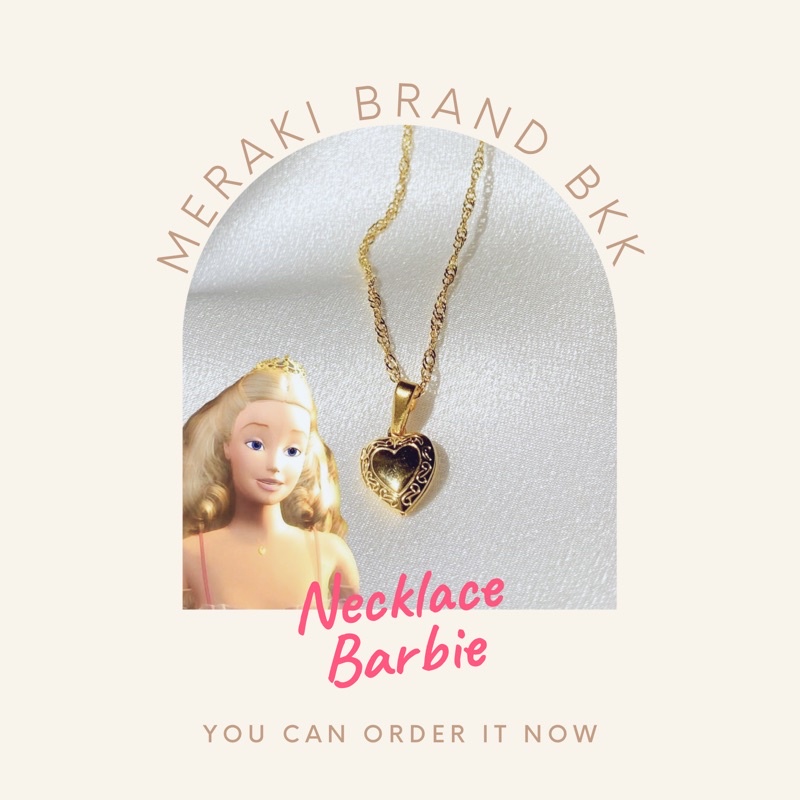 พร้อมส่ง! สร้อยคอเจ้าหญิง heart locket บาร์บี้ barbie princess