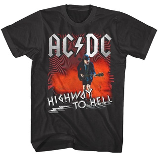 [COD]ขายดี เสื้อยืดลําลอง แขนสั้น พิมพ์ลายวงร็อควงร็อค ACDC Highway to Hell Angus สําหรับผู้ชาย HDhkgj22ABcjii87