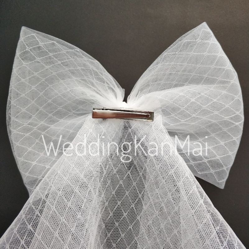เวลเจ้าสาวสีขาว สไตล์มินิมอล ความยาว 40cm [V22] - รูปที่ 5