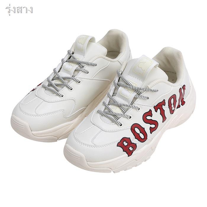 รองเท้าหัวโตผู้หญิง♂◎MLB รองเท้าผ้าใบ BIG BALL CHUNKY P SNEAKER 32SHC2011 43I  BOSTON RED SOX IVORY