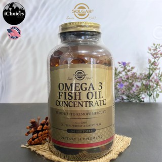 โอเมก้า3 Solgar® Omega 3 Fish Oil Concentrate 240 Softgels น้ำมันปลา Omega-3