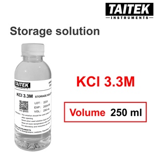 pH/ORP Electrodes Storage Solution KCl 3.3M for pH and ORP Meters (250 mL)