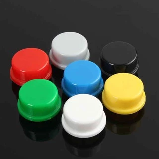 สวิตช์ปุ่ม กดติด ปล่อยดับ ปุ่ม หมวกกลม 12 mm. สี่เหลี่ยม Round Square Tactile Button Caps switch