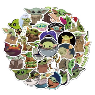 ✨พร้อมส่ง✨ลายการ์ตูนอะนิเมะ STAR WAR Baby Yoda Grogu 50แผ่น sticker กันน้ำ สติ๊กเกอร์