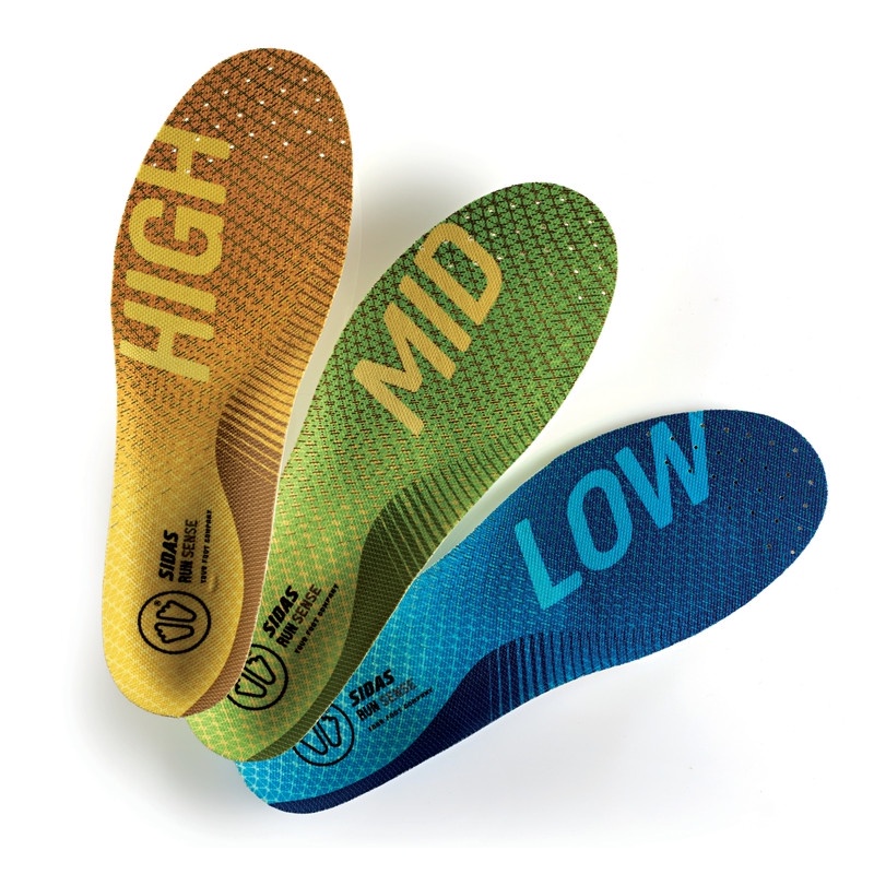 SIDAS 3Feet® RUN Sense LOW แผ่น Insole นักวิ่ง 'เท้าแบน'