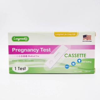 💗💗 ที่ตรวจตั้งครรภ์ แบบหยด 💗💗 [ไม่ระบุชื่อสินค้าหน้าซอง] Longmed Pregnancy Test (บรรจุ 1 ชิ้น/กล่อง)