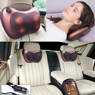 Portable Onboard 4 Heated Rollers Car Home Massage Pillow