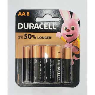 ถ่าน Duracell Alkaline AA แพค 8 ก้อน ของแท้ สามารถออกใบกำกับภาษีได้