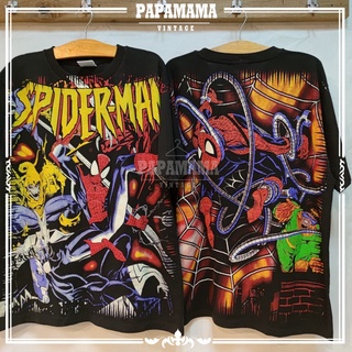 [ SPIDERMAN ] MAVEL COMIC STYLE สไปเดอร์แมน เสื้อการ์ตูน papamama vintage shirt