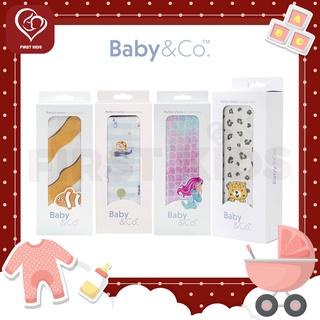 Baby &amp; Co. Swaddle Cloth ผ้าห่อตัวมัสลินคอตตอนขนาด 47" บรรจุ 1 ชิ้น/ชุดที่1#firstkids#firstkidsthailand