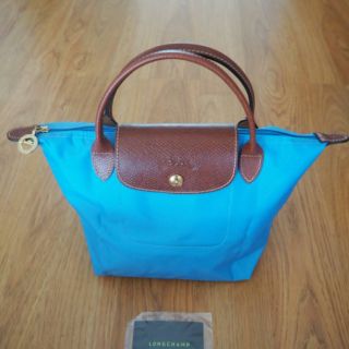 Longchamp กระเป๋าถือ รุ่น le pliage nylon top-handle size s bleuet color