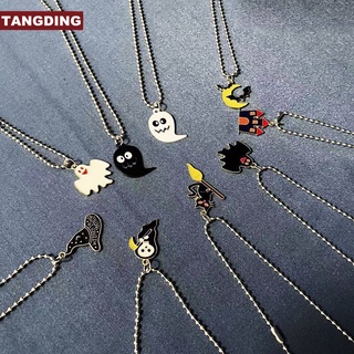 【COD Tangding】เครื่องประดับ สร้อยคอ จี้รูปโครงกระดูกผีสิง ค้างคาว และผีสิง เหมาะกับเทศกาลฮาโลวีน