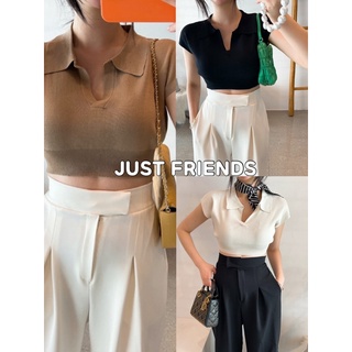 justfriends เสื้อผู้หญิง เสื้อยืด เสื้อแขนสั้น เสื้อขาว เสื้อครอป เสื้อแนวเกาหลี เสื้อสีพื้น เสื้อทำงาน เสื้อ พร้อมส่ง‼️