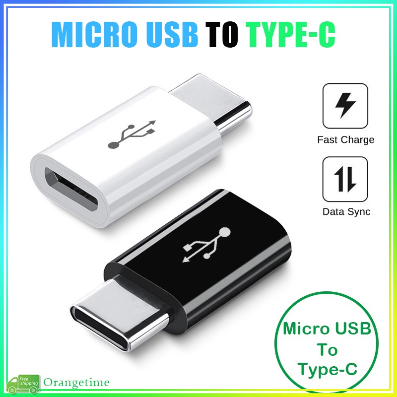 【จัดส่งรวดเร็ว】อะแดปเตอร์แปลง Micro USB เป็น Type C OTG สําหรับชาร์จ ถ่ายโอนข้อมูล 1 ชิ้น