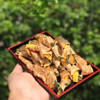 ไก่พันฟักทองญี่ปุ่น บำรุงสายตา (ขนมสุนัข,ขนมหมา,ขนมแมว,อาหารสุนัข)สุนัขเป็นโรคไตทานได้ บำรุงสายตา