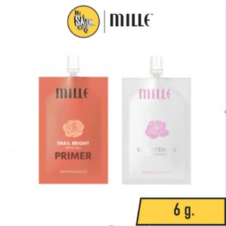 ไพร์เมอร์ (แบบซอง) Mille Snail Bright Primer / Brightening Aura Collagen มิลเล่ สเนล ไบร์ท ไพรเมอร์ ครีมซอง 6 g.