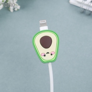 Yohio ตัวถนอมสายชาร์จ Usb ซิลิโคน ลายการ์ตูนน่ารัก สําหรับบ้าน สํานักงาน