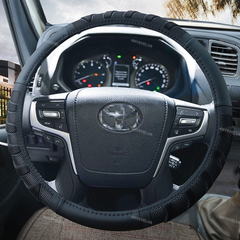 หนังไมโครไฟเบอร์พวงมาลัยรถสําหรับ Toyota Land Cruiser Prado 90 100 120 150 200 300 Fj Cruiser อุปกรณ