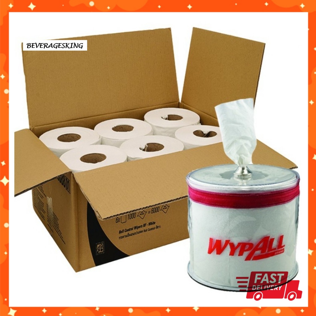 [Bundle]Wypall Roll Control 28888 - 6 ม้วน x 300m พร้อม WypAll Tabletop Dispenser 26300 x 1 เครื่อง