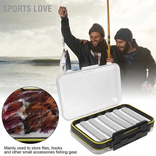 Sports Love Fly Fishing Box ABS Two‑Sided Transparent Lures Storage Case Gear Accessories