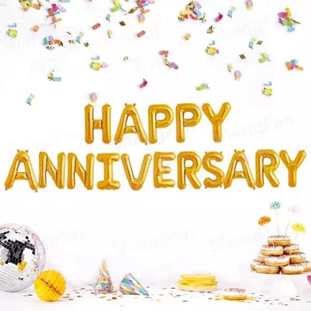 ลูกโป่งครบรอบ happy anniversary