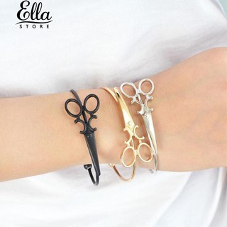 สร้อยข้อมือสตรีข้อมือเปิดประแจข้อมือ Mini Scissors Charm Bangle Jewelry