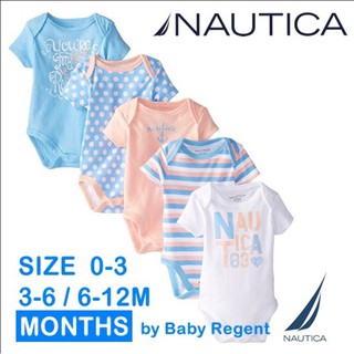 🇺🇸 USA 🇺🇸 เสื้อเด็ก บอดี้สูทเด็กแขนสั้น เซต 5 ชิ้น แท้ 100% นำเข้าจาก USA Nautica bodysuit